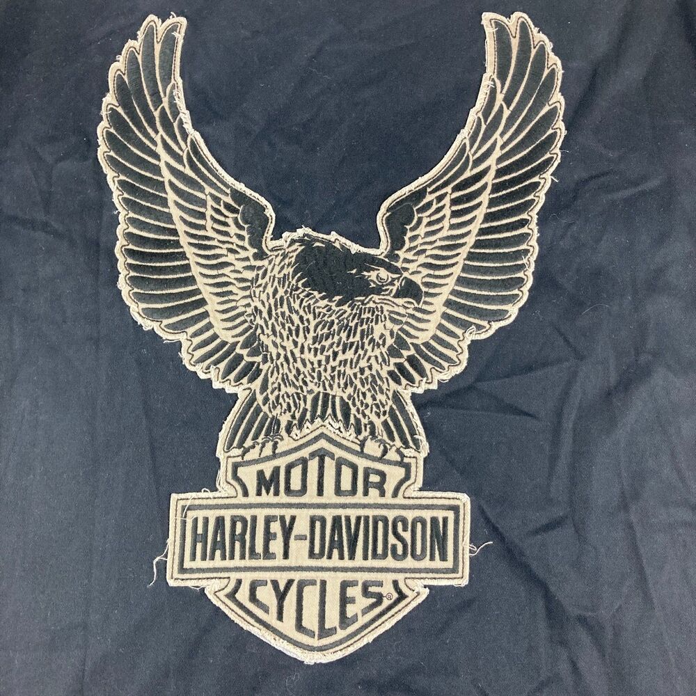 Harley Davidson Genuine Classics Eagle Shirt Men's XL Black Embroidered